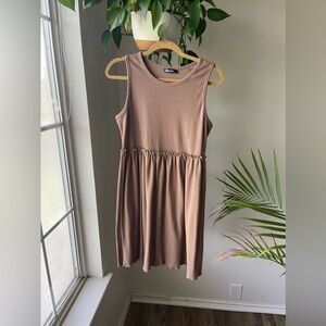 High neck mini dress